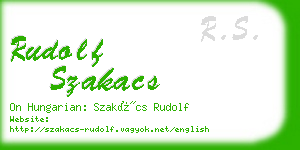 rudolf szakacs business card